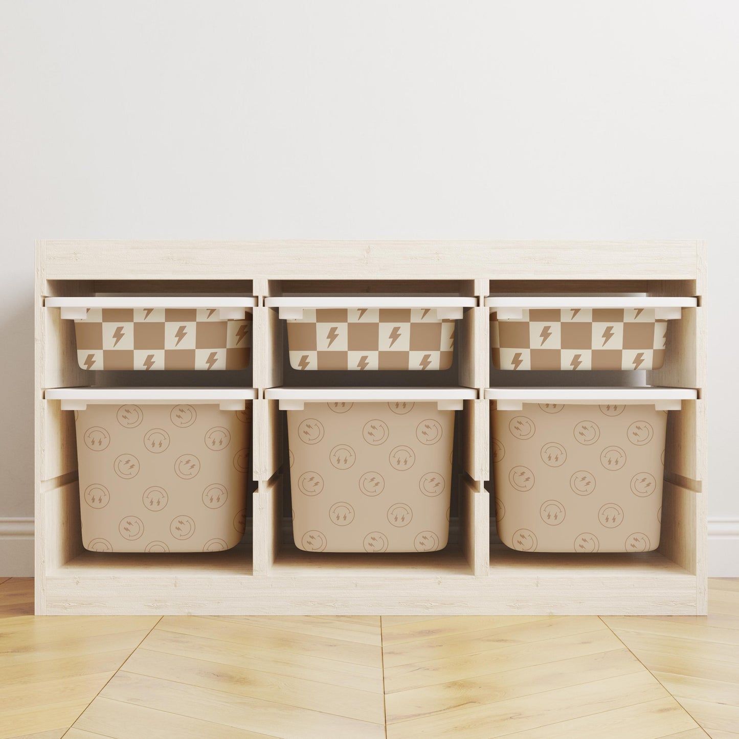 Slash ϟ Retro Storage Bin Sticker for IKEA Trofast