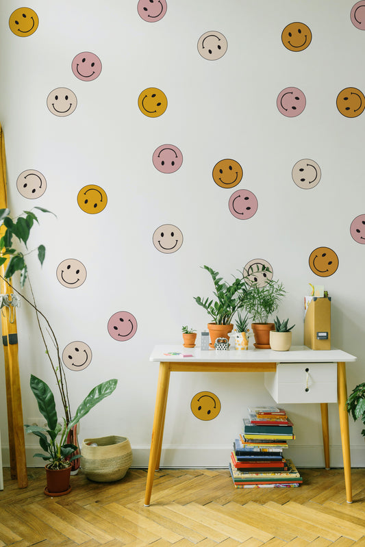 Happy Hippie Smiley Face Wall Decals