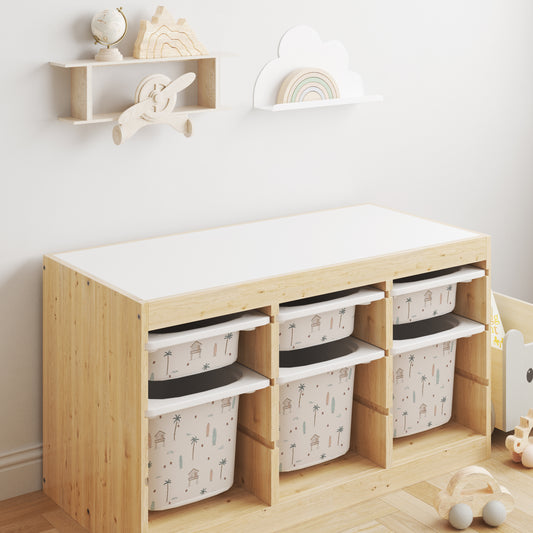 Duke's Surf Shack Storage Bin Sticker for IKEA Trofast