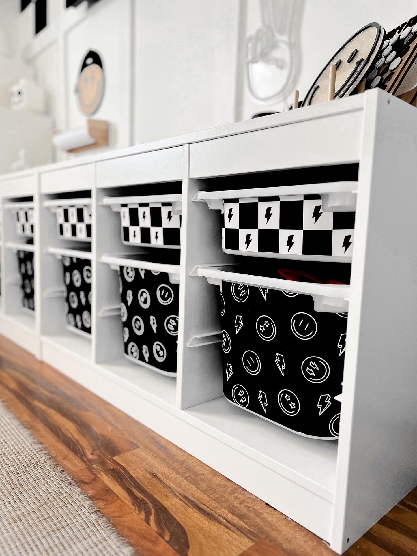 Slash ϟ Retro Storage Bin Sticker for IKEA Trofast