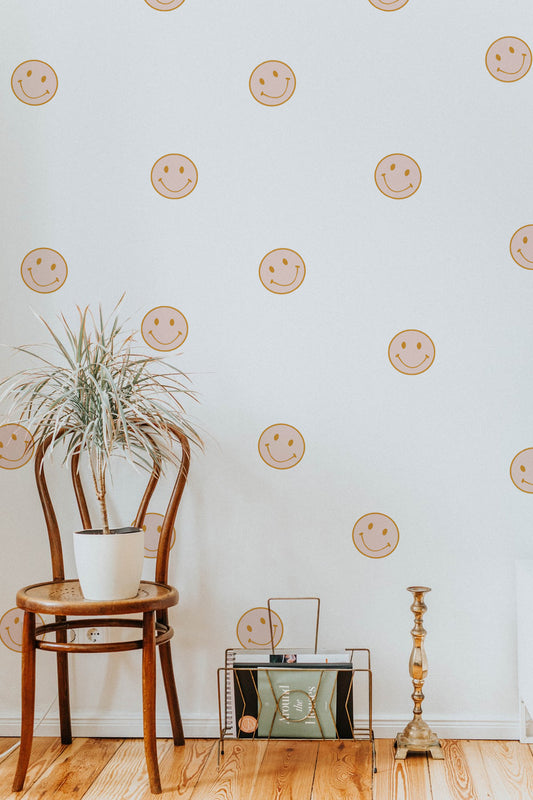 Happy Hippie Smiley Face Wall Decals