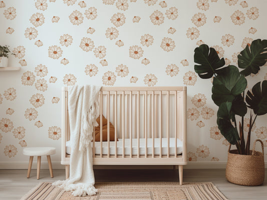 Boho Floral Fabric Wall Decals
