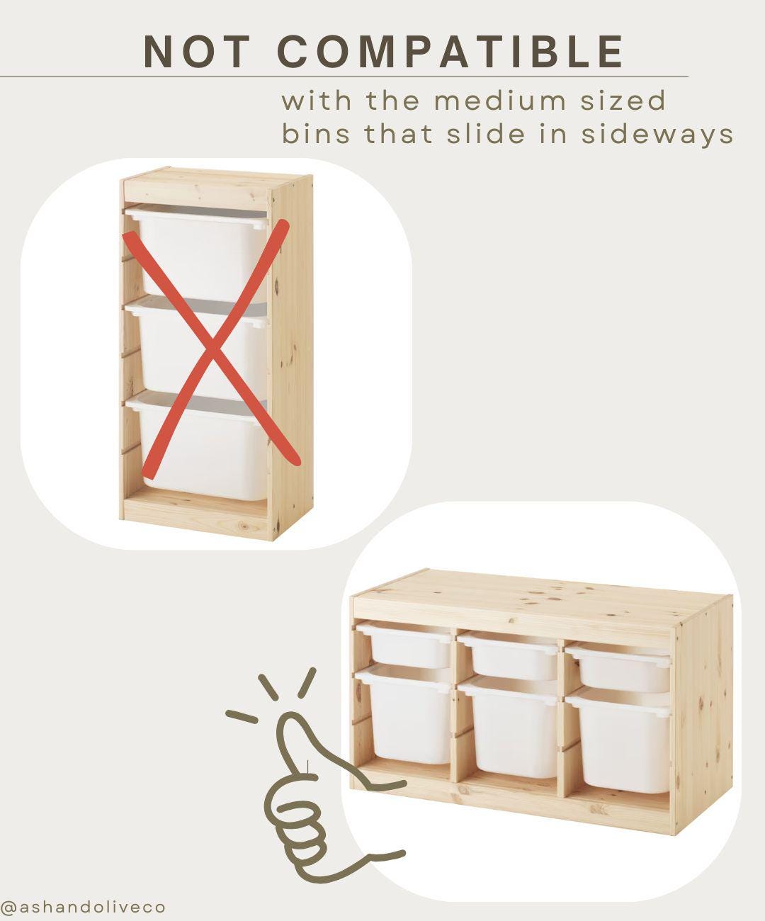 Slash ϟ Retro Storage Bin Sticker for IKEA Trofast