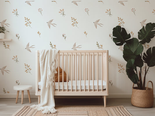 Watercolor Swallow Bird Wall Decals